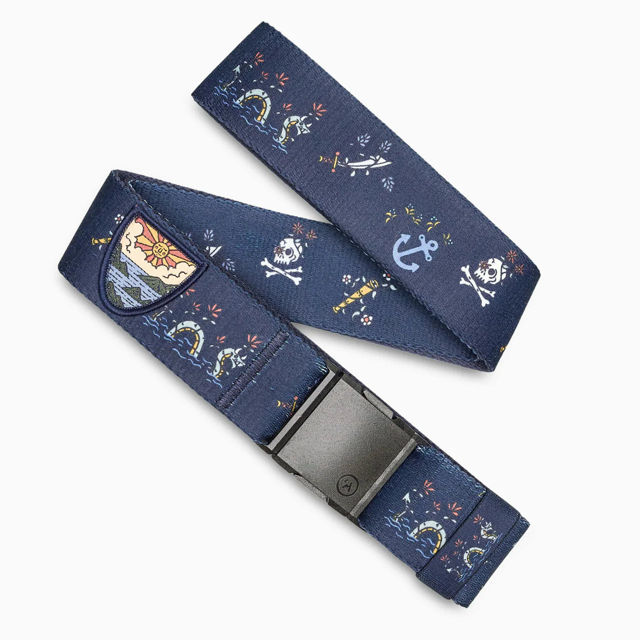 Arcade Belts A2 Unisex Adventure Belt: Heavy Duty Stretch, Metal Free Buckle - Sky Navy