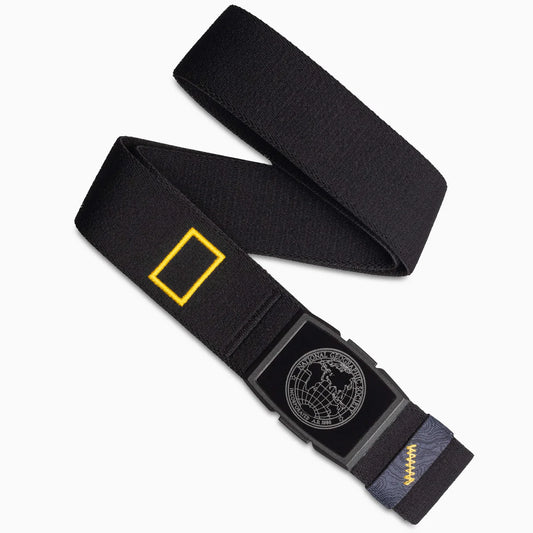 Arcade Belts A2 Unisex Adventure Belt: Heavy Duty Stretch, Metal Free Buckle - Black